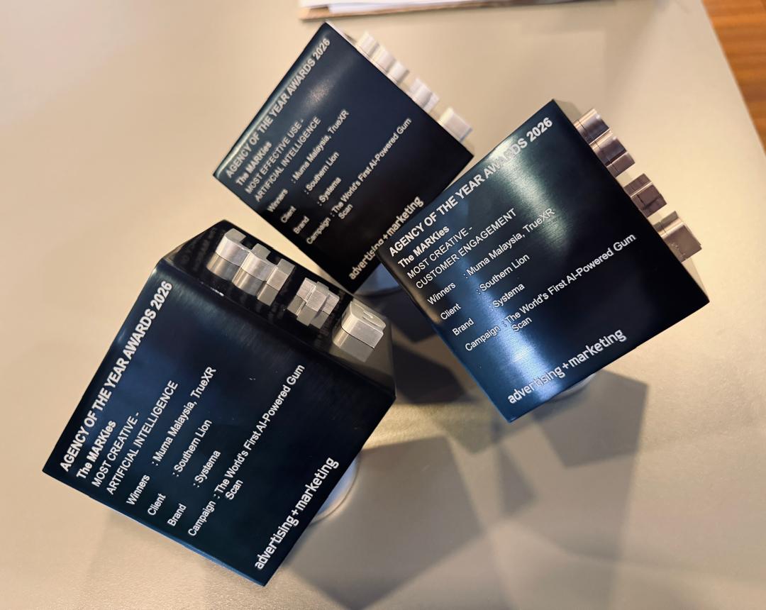 Three MARKies Malaysia 2026 trophies for the Systema Gum Health Reveal campaign